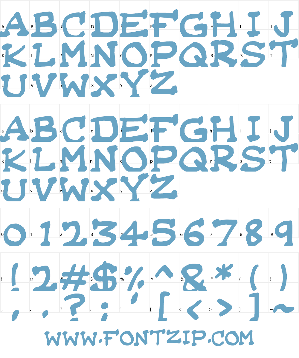 Da Serif Kid Font Character